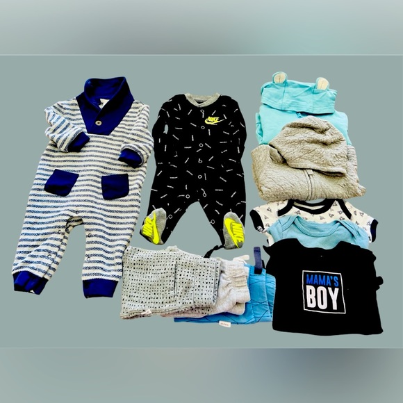 NIKE | Miles BABY | BURT’S BEE & Other Baby Boy Bundle | 0-3 Months | Preowned - Picture 1 of 16